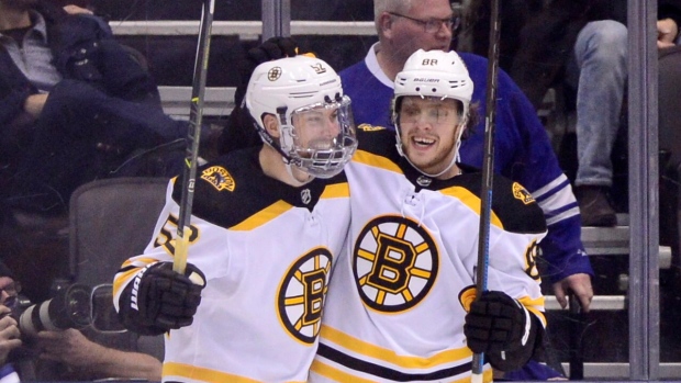 David Pastrnak and Sean Kuraly