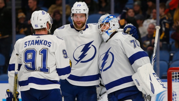 Steven Stamkos Victor Hedman Louis Domingue, The Canadian Press Steven Stamkos Victor Hedman Louis Domingue