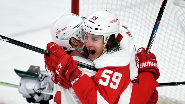 Dylan Larkin and Tyler Bertuzzi