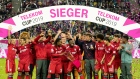 Alphonso Davies, Bayern celebrate Telekom Cup victory