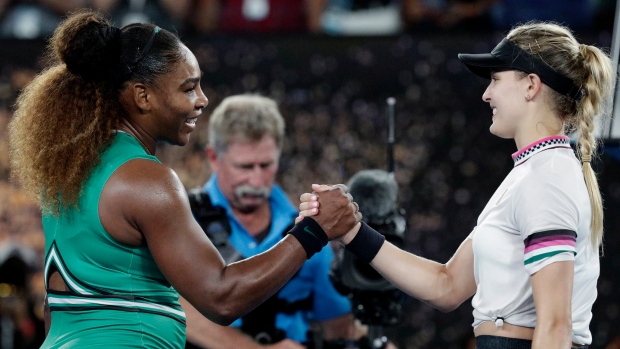 Serena Williams and Eugenie Bouchard, The Canadian Press Serena Williams and Eugenie Bouchard