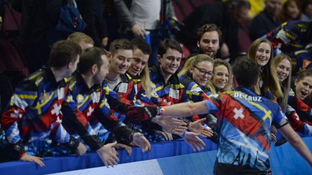 Peter De Cruz and Team World Celebrate, Curling Canada Peter De Cruz and Team World Celebrate