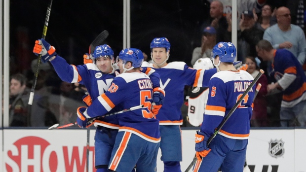 New York Islanders Celebrate, The Canadian Press New York Islanders Celebrate
