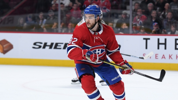 Habs' Drouin out indefinitely with upper-body injury