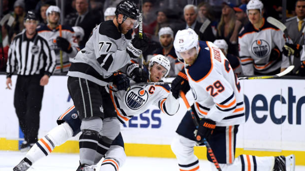 Carter hits McDavid, Getty Images Carter hits McDavid