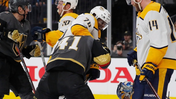 P.K. Subban and Pierre-Edouard Bellemare, The Canadian Press P.K. Subban and Pierre-Edouard Bellemare