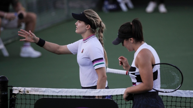 Eugenie Bouchard and Bianca Andreescu, The Canadian Press Eugenie Bouchard and Bianca Andreescu