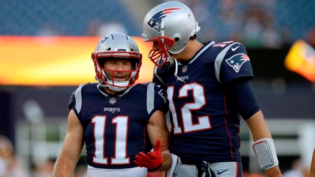 Julian Edelman and Tom Brady