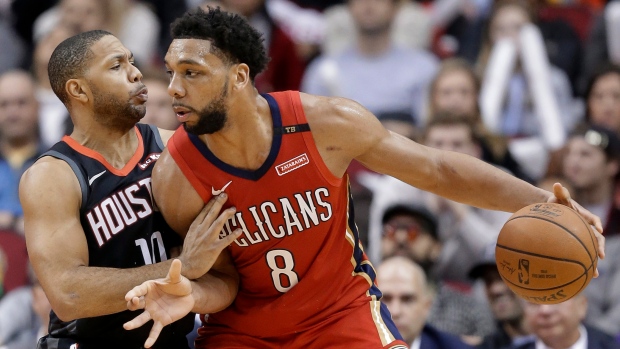 Jahlil Okafor and Eric Gordon , The Canadian Press Jahlil Okafor and Eric Gordon