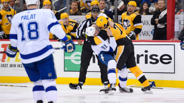 Stamkos and Malkin fight