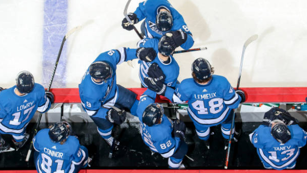 Winnipeg Jets celebrate, Getty Images Winnipeg Jets celebrate