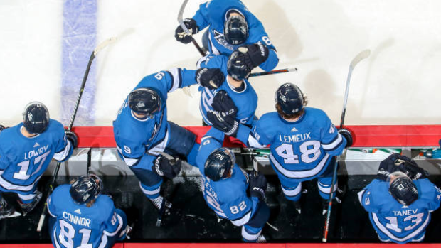 Winnipeg Jets celebrate