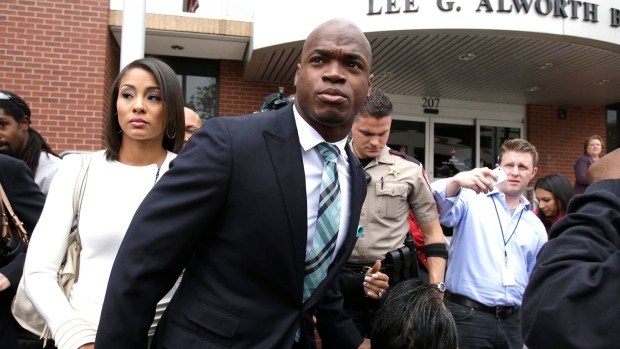 Adrian Peterson, The Canadian Press Adrian Peterson