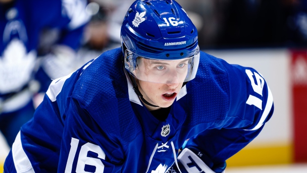 Mitchell Marner Toronto Maple Leafs Unsigned NHL Debut Photograph