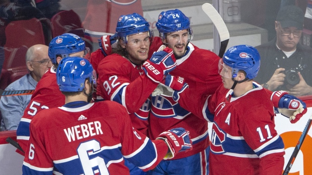 Montreal Canadiens celebrate, The Canadian Press Montreal Canadiens celebrate
