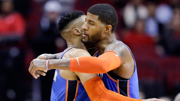 Russell Westbrook Paul George, The Canadian Press Russell Westbrook Paul George