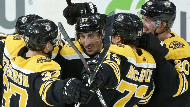 Boston Bruins celebrate, The Canadian Press Boston Bruins celebrate