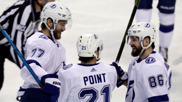 Tampa Bay Lightning celebrate, The Canadian Press Tampa Bay Lightning celebrate