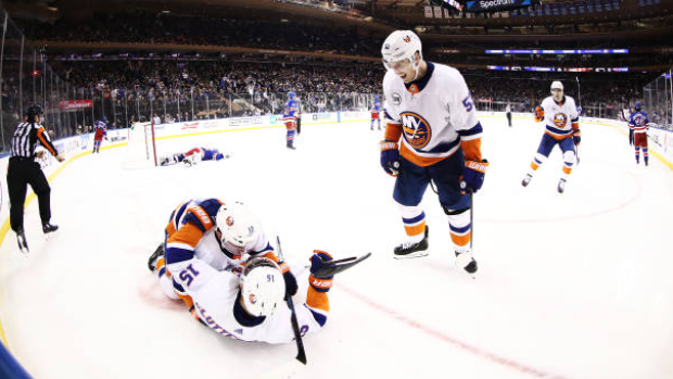 Islanders celebrate vs. Rangers, Getty Images Islanders celebrate vs. Rangers