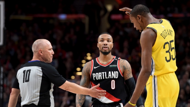 Damian Lillard and Kevin Durant, THe Canadian Press Damian Lillard and Kevin Durant
