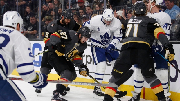 The Leafs were beaten by the Golden Knights 6-3 on Dec. 31, 2017 in Las Vegas.