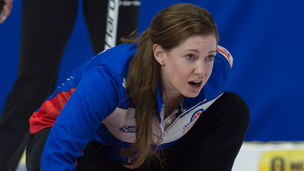 Sarah Wark watches a rock at the Scotties Tournament of Hearts., The Canadian Press Sarah Wark watches a rock at the Scotties Tournament of Hearts.