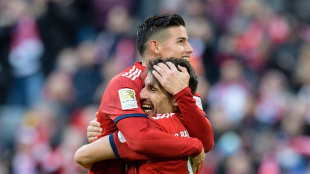 James Rodriguez and Javi Martinez