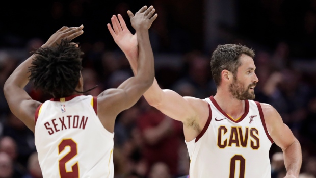 Kevin Love and Collin Sexton
