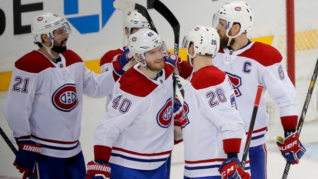 Montreal Canadiens celebrate, The Canadian Press Montreal Canadiens celebrate