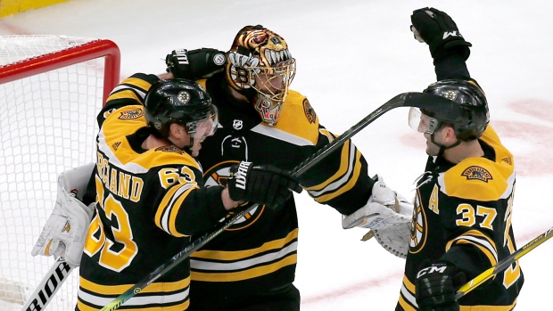 Tuukka Rask Brad Marchand Patrice Bergeron