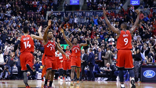 Toronto Raptors celebrate