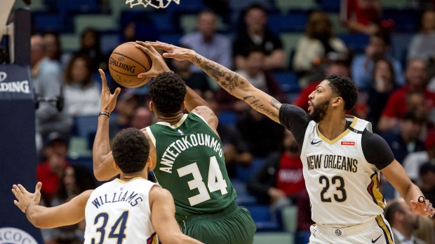 Giannis Antetokounmpo Anthony Davis, The Canadian Press Giannis Antetokounmpo Anthony Davis