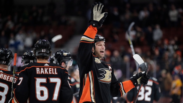 Anaheim Ducks celebrate , The Canadian Press Anaheim Ducks celebrate