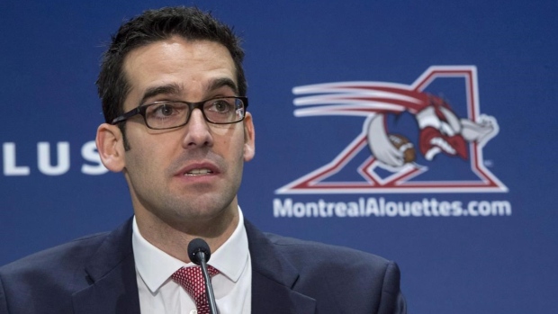 Montreal Alouettes president Patrick Boivin, The Canadian Press Montreal Alouettes president Patrick Boivin