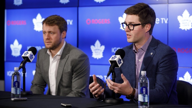 Kyle Dubas and Morgan Rielly, The Canadian Press Kyle Dubas and Morgan Rielly