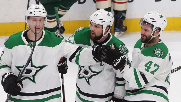 Dallas Stars celebrate, The Canadian Press Dallas Stars celebrate