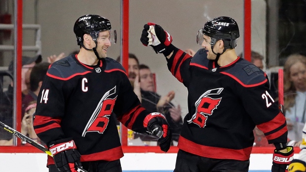 Carolina Hurricanes celebrate, The Canadian Press Carolina Hurricanes celebrate