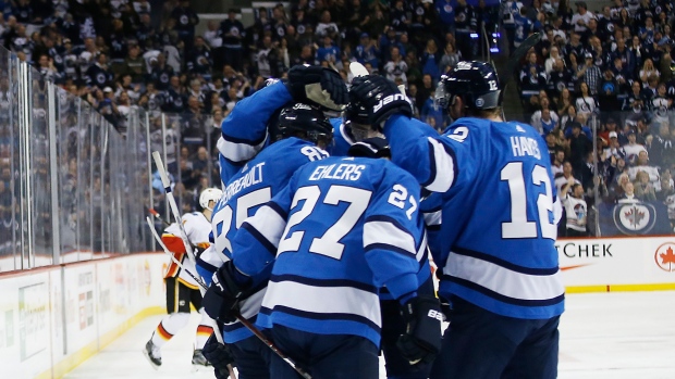 Winnipeg Jets celebrate