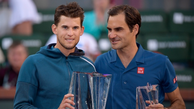 Dominic Thiem Roger Federer, The Canadian Press Dominic Thiem Roger Federer