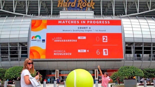 2019 Miami Open at Hard Rock Stadium , The Canadian Press 2019 Miami Open at Hard Rock Stadium