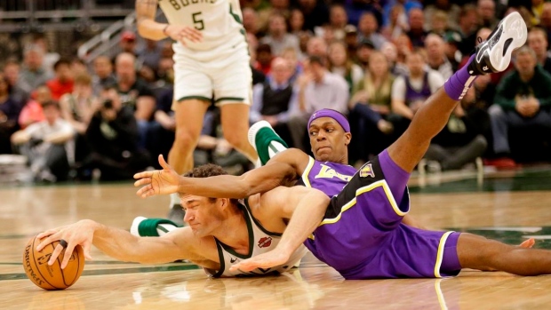 Brook Lopez Rajon Rondo, The Canadian Press Brook Lopez Rajon Rondo