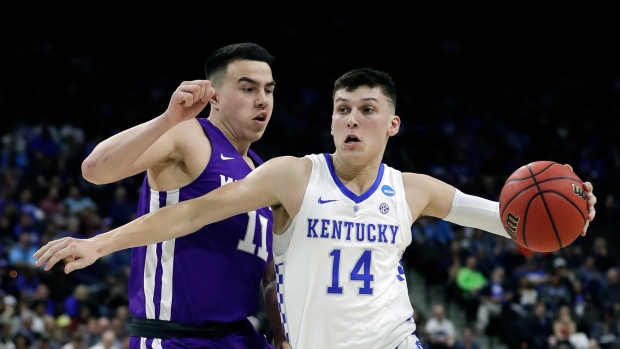 Kentucky's Tyler Herro and Abilene Christian's Tobias Cameron