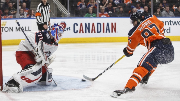 Connor McDavid and Joonas Korpisalo , The Canadian Press Connor McDavid and Joonas Korpisalo