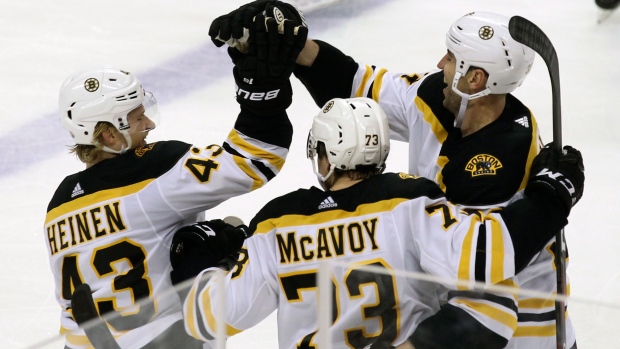 Boston Bruins celebrate , The Canadian Press Boston Bruins celebrate