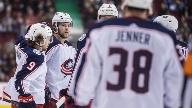 Blue Jackets Celebrate, The Canadian Press Blue Jackets Celebrate