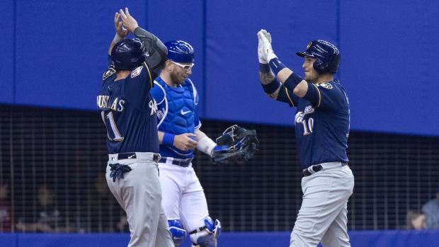 Yasmani Grandal homers , The Canadian Press Yasmani Grandal homers