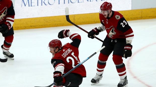 Nick Cousins and Oliver Ekman-Larsson, The Canadian Press Nick Cousins and Oliver Ekman-Larsson