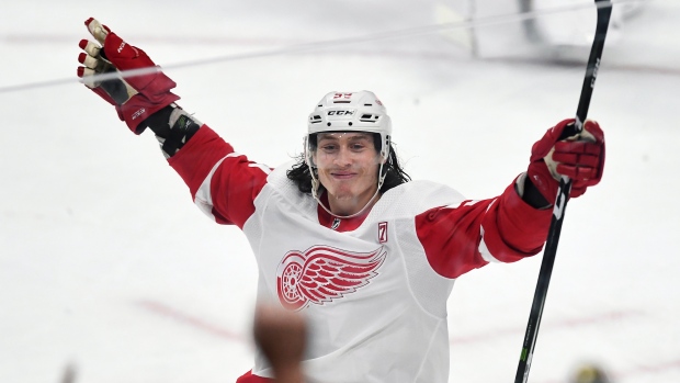 Tyler Bertuzzi scores four, but Red Wings squander late lead, lose to  Lightning in OT 