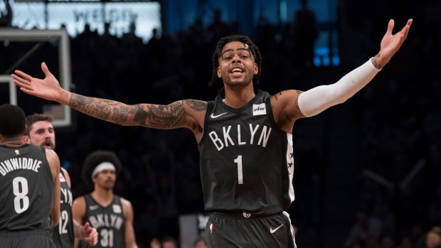 d angelo russell nets t shirt