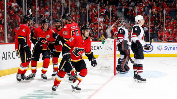 Johnny Gaudreau, Flames celebrate, Getty Images Johnny Gaudreau, Flames celebrate